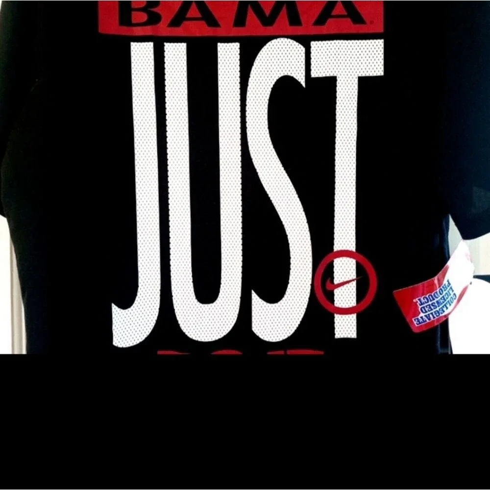 Alabama Crimson Tide NWT Nike Just Do It Dri-Fit BAMA XL Tee Licensed NOS 2015